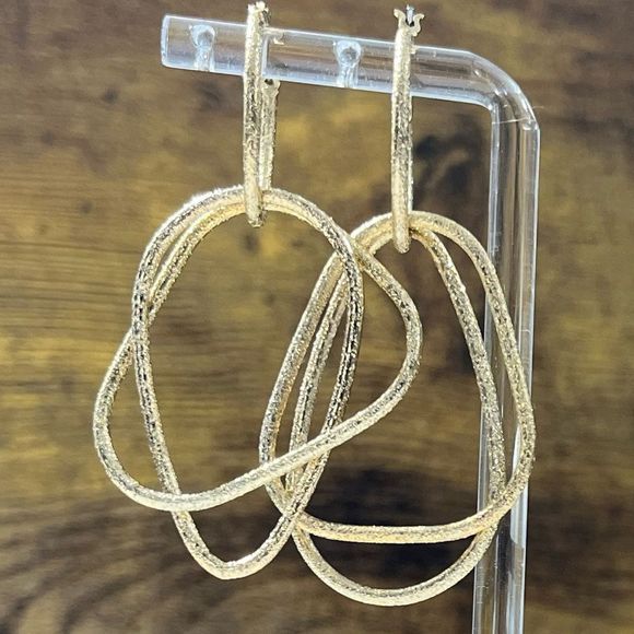 Long Goldtone Link Necklace w/ Earrings - Picture 2 of 13